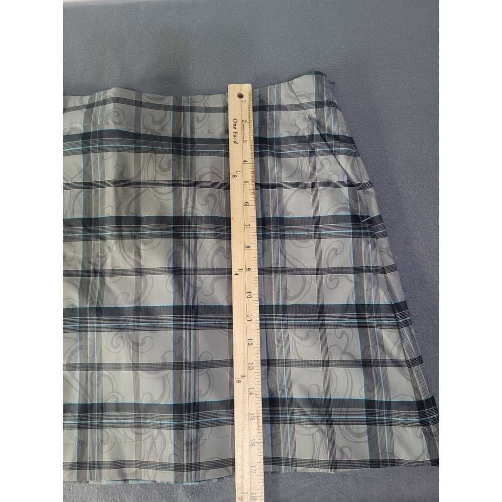 NIKE GOLF SKORT Women's SZ 12 Gray Plaid Athleisure Travel Resort Country Club - Picture 8 of 9